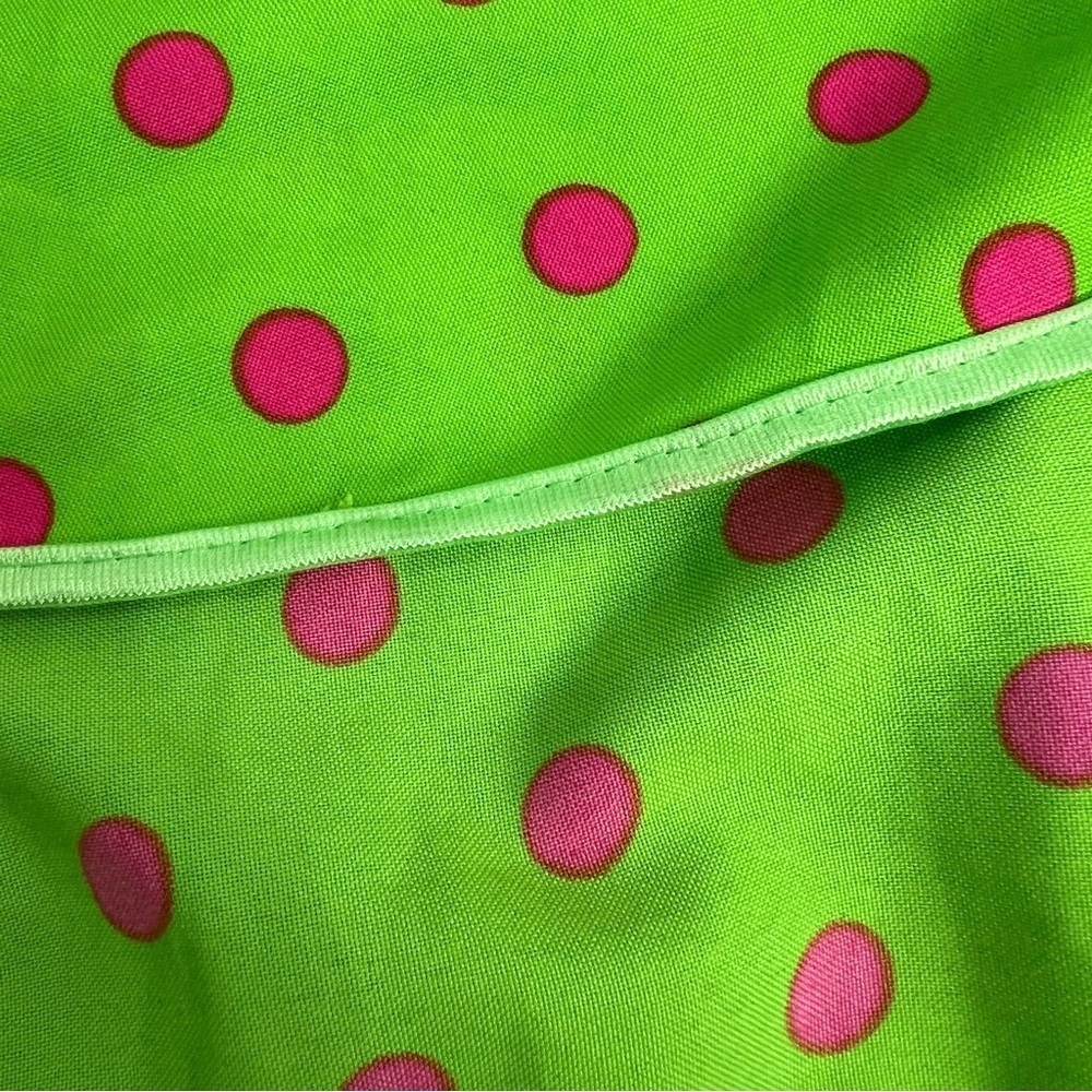 Green pink polkadot retro 50s 60s poodle skirt rock n roll Halloween costume OS - Picture 7 of 11